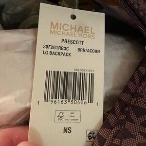 Michael Kors Prescott Acorn Woven Backpack